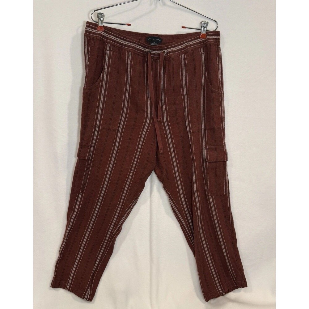 Sanctuary‎ X Anthropologie Discoverer Burgundy Cargo Casual Pants XL